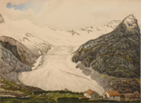 Zillerthal Berlinerhütte, 1890 | Aquarell von Emil Schill